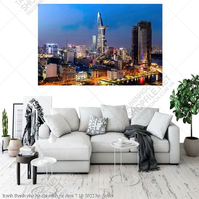 tranh thanh pho ho chi minh ve dem 7 10 2022 ho